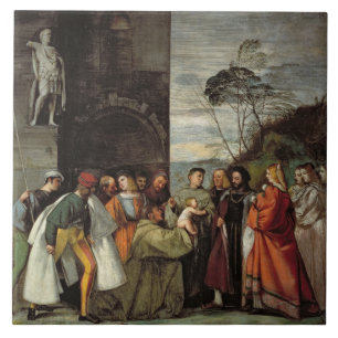 The Miracle of the Speech of the Newborn Child, 15 Ceramic Tile