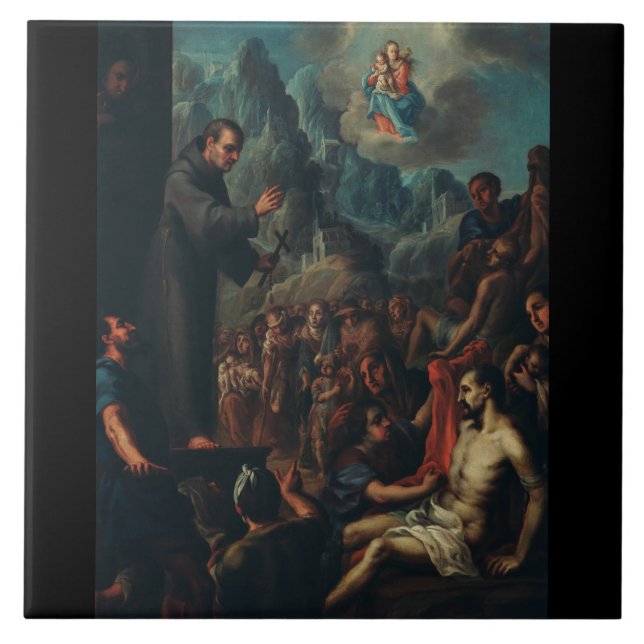 The Miracles of Saint Salvador of Horta Ceramic Tile (Front)