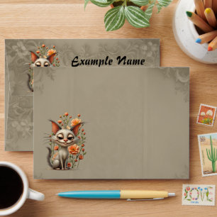 The mischievous cat  envelope