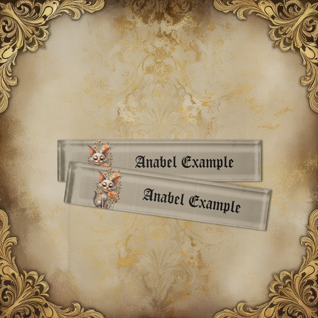 The mischievous cat  nameplate (Creator Uploaded)