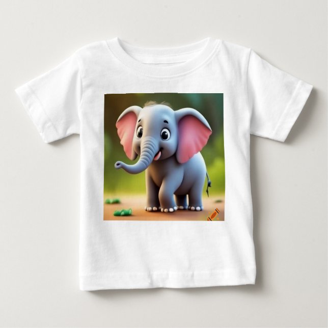 The Mischievous Elephant’s Antics" Baby T-Shirt (Front)