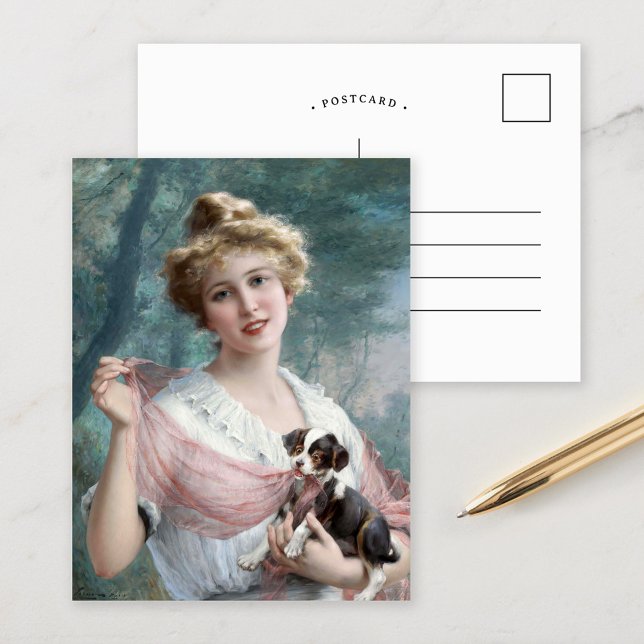 The Mischievous Puppy | Émile Vernon Postcard (Creator Uploaded)