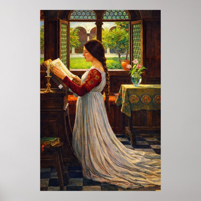 The Missal by John William Waterhouse Poster (Front)
