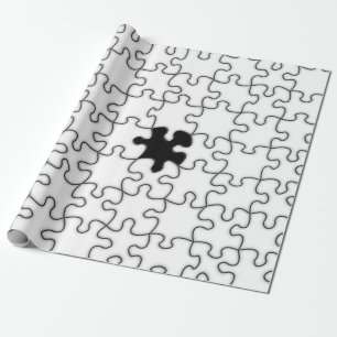 The Missing Puzzle Piece Pattern Wrapping Paper