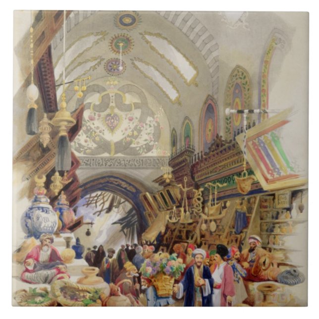 The Missr Tcharsky, or Egyptian Market, in Constan Ceramic Tile (Front)