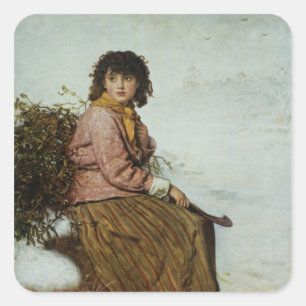 The Mistletoe Gatherer, 1894 Square Sticker