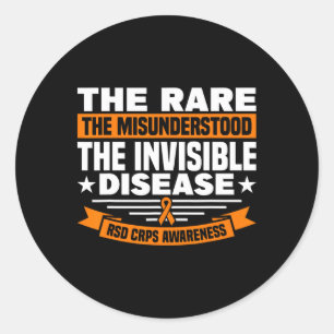The Misunderstood The Invisible Disease Rsd Crps A Classic Round Sticker