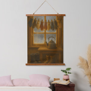 The Mitten Line – Warmth Waiting Inside Hanging Tapestry