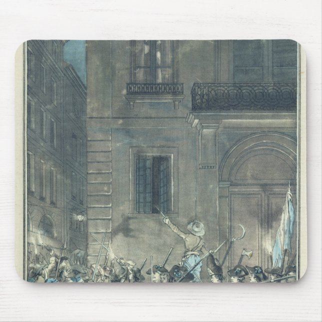The mob roaming the streets of Paris Mouse Pad (Front)