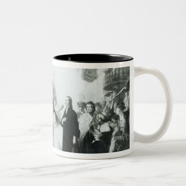The Mobbing of John Wesley  at Wednesbury Two-Tone Coffee Mug (Right)