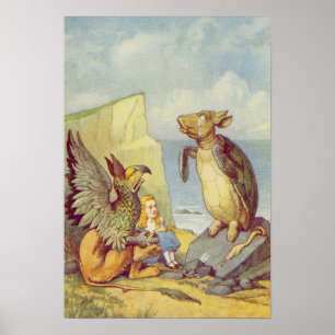 The Mock Turtle and the Gryphon Poster