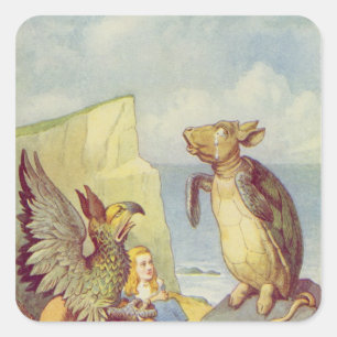 The Mock Turtle and the Gryphon Square Sticker