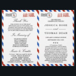 The Modern Airmail Wedding Collection<br><div class="desc">The Modern Airmail Wedding Collection - Bi-fold Program Template.</div>