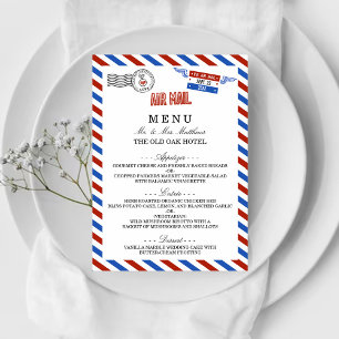 The Modern Airmail Wedding Collection Menu