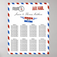 The Modern Airmail Wedding Collection Seating Plan