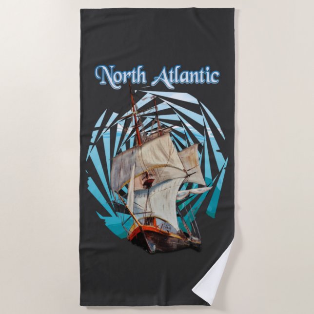  The Modern Atlantic Ocean Beach Towel (Front)