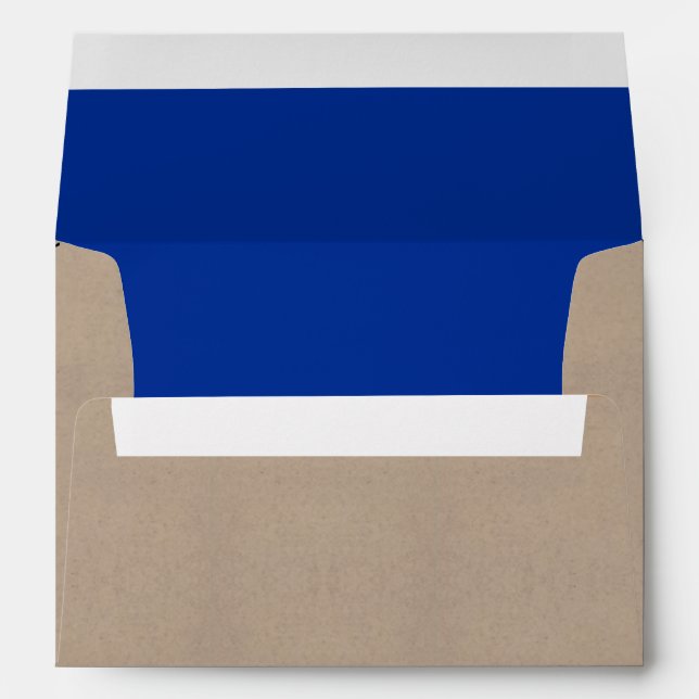 The Modern Blue Bunting Wedding Collection Envelope (Back (Bottom))