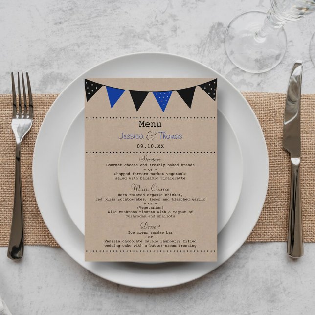 The Modern Blue Bunting Wedding Collection Menu (Creator Uploaded)