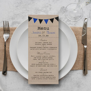 The Modern Blue Bunting Wedding Collection Menu