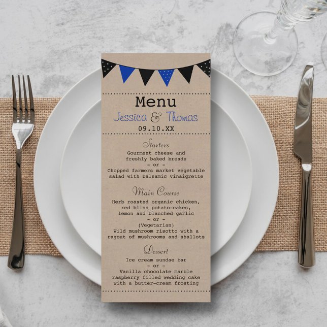 The Modern Blue Bunting Wedding Collection Menu (Creator Uploaded)