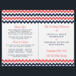 The Modern Chevron Wedding Collection Navy & Coral<br><div class="desc">Simple yet elegant, the modern chevron wedding collection is a stunning design featuring a lovely zig-zag print in a navy blue, coral and white colour, which is perfect for any modern wedding celebration. These programs can be personalised for your special occasion and would make the perfect order of service for...</div>