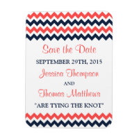 The Modern Chevron Wedding Collection Navy & Coral