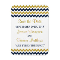 The Modern Chevron Wedding Collection- Navy & Gold