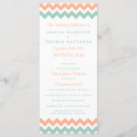 The Modern Chevron Wedding Collection Peach & Mint Program<br><div class="desc">Simple yet elegant, the modern chevron wedding collection is a stunning design featuring a lovely zig-zag print in a peach, mint and white colour, which is perfect for any modern wedding celebration. These programs can be personalised for your special occasion and would make the perfect order of service for your...</div>