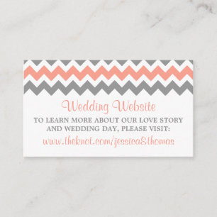 The Modern Chevron Wedding Collection- Pink & Grey Enclosure Card