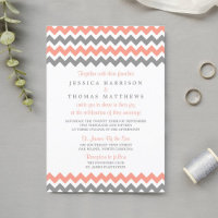 The Modern Chevron Wedding Collection- Pink & Grey