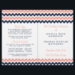The Modern Chevron Wedding Collection- Pink & Navy<br><div class="desc">Simple yet elegant, the modern chevron wedding collection is a stunning design featuring a lovely zig-zag print in a pink, navy and white colour, which is perfect for any modern wedding celebration. These programs can be personalised for your special occasion and would make the perfect order of service for your...</div>