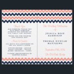 The Modern Chevron Wedding Collection- Pink & Navy<br><div class="desc">Simple yet elegant, the modern chevron wedding collection is a stunning design featuring a lovely zig-zag print in a pink, navy and white colour, which is perfect for any modern wedding celebration. These programs can be personalised for your special occasion and would make the perfect order of service for your...</div>