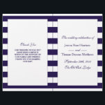 The Modern Navy Stripe Wedding Collection<br><div class="desc">Simple yet elegant, the modern navy stripe wedding collection is a stunning design featuring a simple yet stylish stripe design in navy blue, which is perfect for any modern wedding celebration. These programs can be personalised for your special occasion and would make the perfect order of service for your wedding,...</div>