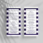 The Modern Navy Stripe Wedding Collection Program<br><div class="desc">Simple yet elegant, the modern navy stripe wedding collection is a stunning design featuring a simple yet stylish stripe design in navy blue, which is perfect for any modern wedding celebration. These programs can be personalised for your special occasion and would make the perfect order of service for your wedding,...</div>