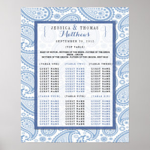 The Modern Paisley Wedding Collection - Blue Poster