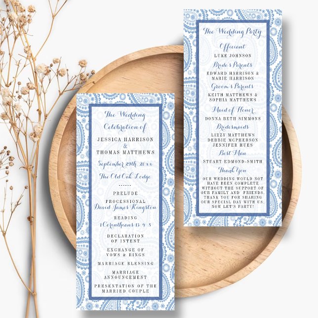 The Modern Paisley Wedding Collection - Blue Program (Creator Uploaded)