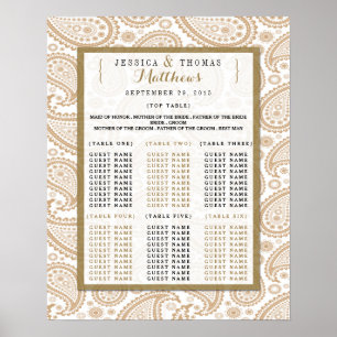 The Modern Paisley Wedding Collection - Brown Poster