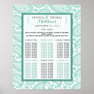 The Modern Paisley Wedding Collection - Green Poster
