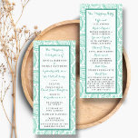 The Modern Paisley Wedding Collection - Green Program<br><div class="desc">Simple yet elegant, the modern paisley wedding collection is a stunning design featuring a lovely paisley print in a soft green and white colour, which is perfect for any modern wedding celebration. These programs can be personalised for your special occasion and would make the perfect order of service for your...</div>