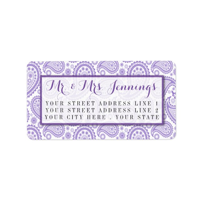 The Modern Paisley Wedding Collection - Purple Label (Front)