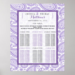 The Modern Paisley Wedding Collection - Purple Poster