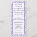 The Modern Paisley Wedding Collection - Purple Program<br><div class="desc">Simple yet elegant, the modern paisley wedding collection is a stunning design featuring a lovely paisley print in a soft purple and white colour, which is perfect for any modern wedding celebration. These programs can be personalised for your special occasion and would make the perfect order of service for your...</div>