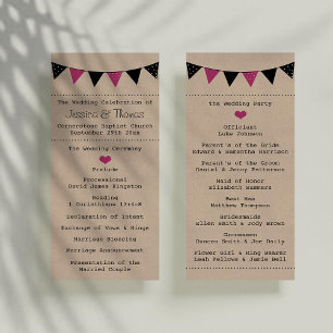 The Modern Pink Bunting Wedding Collection Program