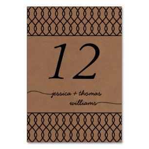 The Modern Whimsical Kraft Wedding Collection Table Number
