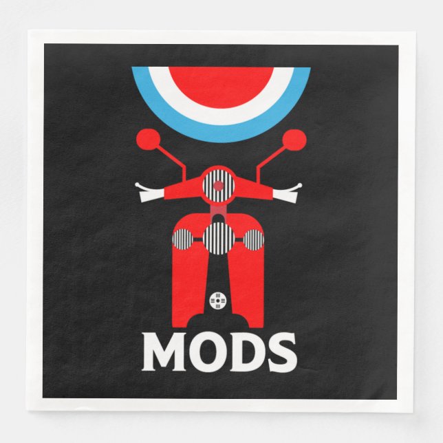 The Mods - Mods And Rockers - British Music   Napkin (Front)