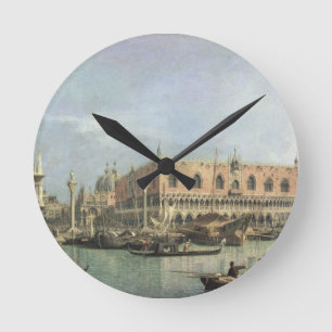 The Molo and the Piazzetta San Marco, Venice (oil Round Clock
