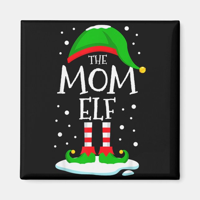 The Mom Elf Christmas Family Matching Xmas Mommy G Magnet (Front)