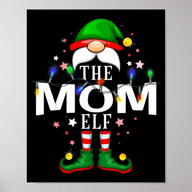 The Mom Elf Christmas Family Pajama Party  Poster (Front)