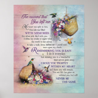 The Moment That You Left Me Hummingbird Poster