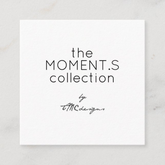 The Moments Collection by TMCdesigns Modern Square Business Card (Front)